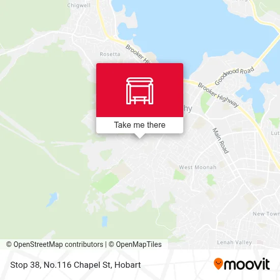 Mapa Stop 38, No.116 Chapel St