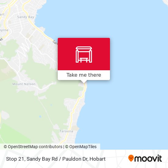 Mapa Stop 21, Sandy Bay Rd / Pauldon Dr