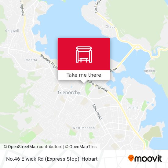 Mapa No.46 Elwick Rd (Express Stop)