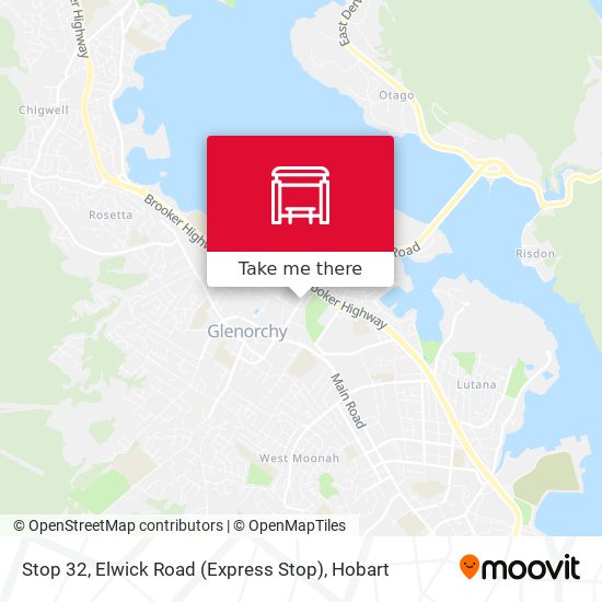 Stop 32, Elwick Road (Express Stop) map