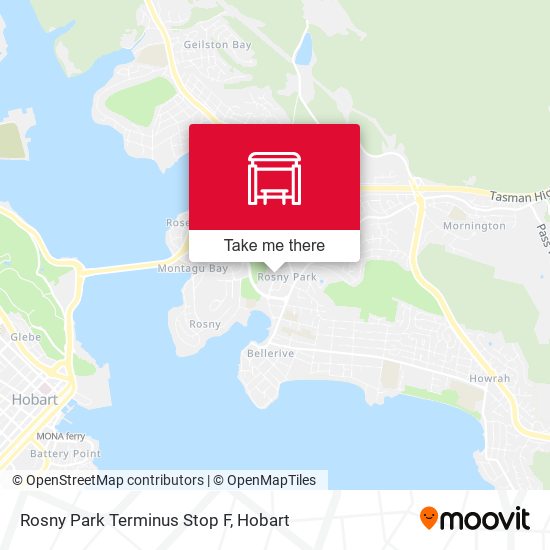 Rosny Park Terminus Stop F map