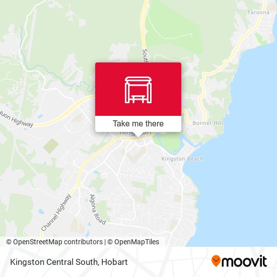 Kingston Central South, No.33 Channel Hwy map