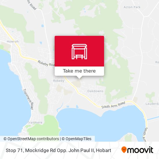 Mapa Stop 71, Mockridge Rd Opp. John Paul II