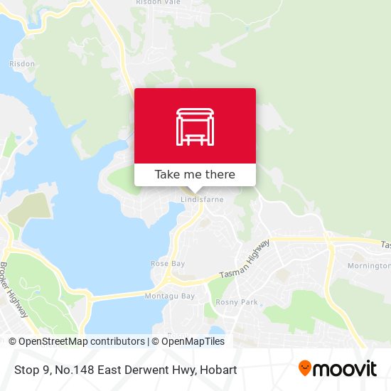 Mapa Stop 9, No.148 East Derwent Hwy