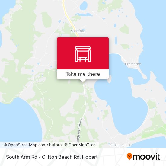 Mapa South Arm Rd / Clifton Beach Rd