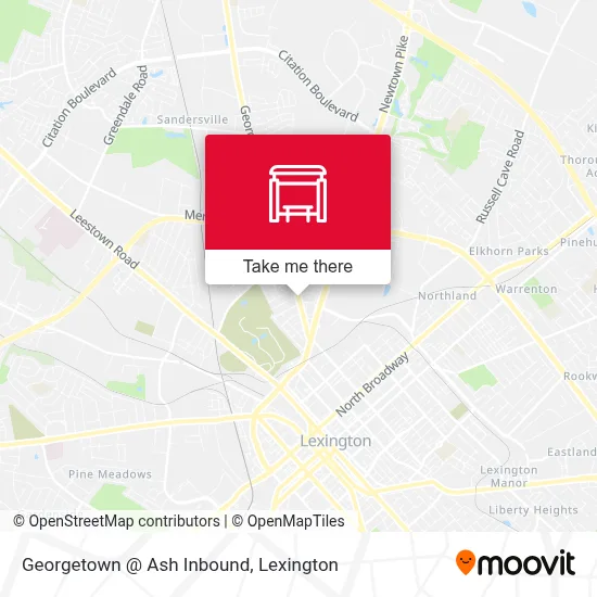 Georgetown @ Ash Inbound map