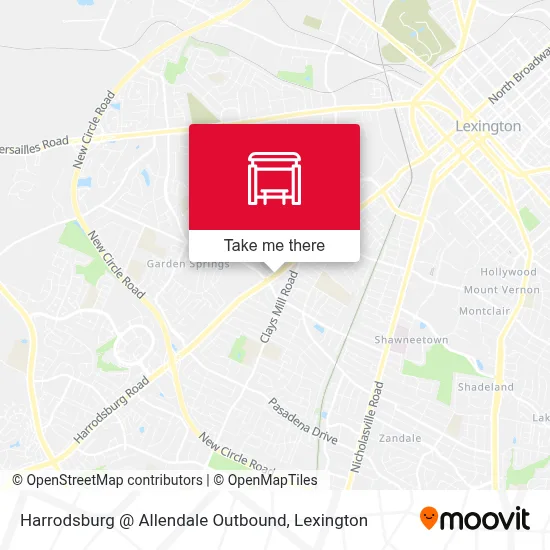 Harrodsburg @ Allendale Outbound map