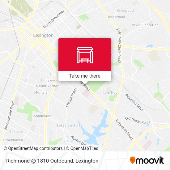 Richmond @ 1810 Outbound map