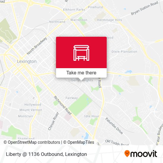 Liberty @ 1136 Outbound map