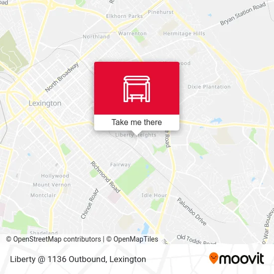 Liberty @ 1136 Outbound map