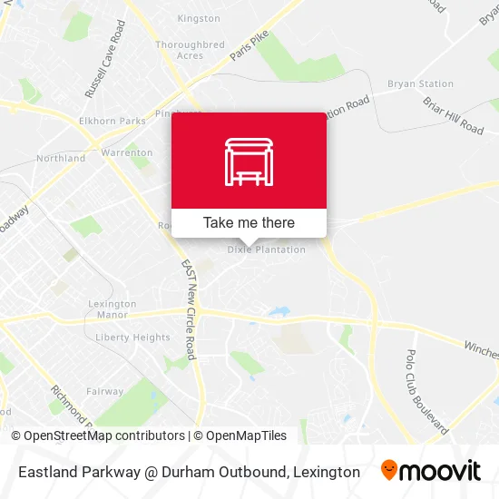 Mapa de Eastland Parkway @ Durham Outbound