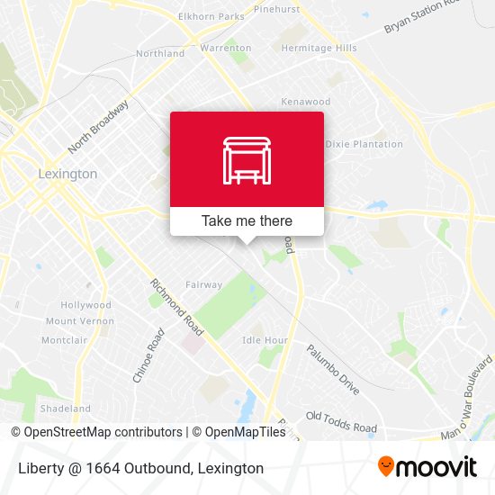 Liberty @ 1664 Outbound map