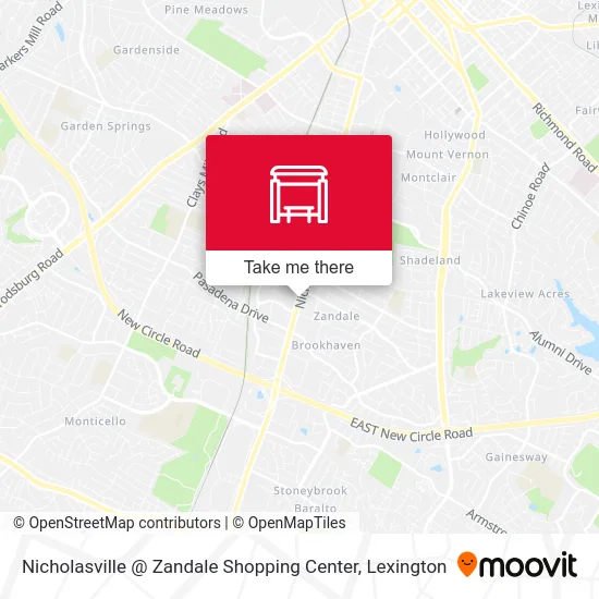 Mapa de Nicholasville @ Zandale Shopping Center