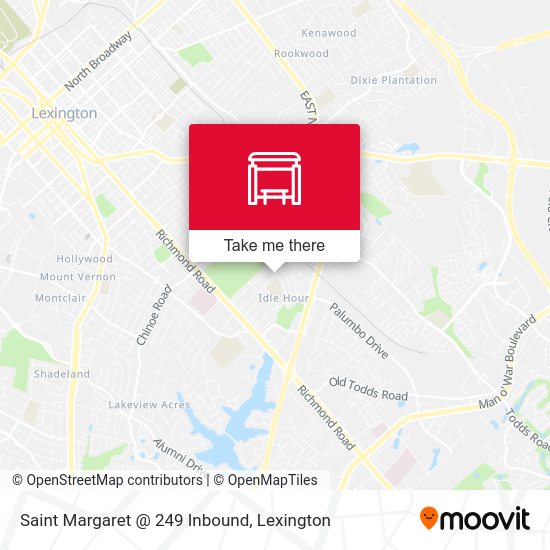 Saint Margaret @ 249 Inbound map