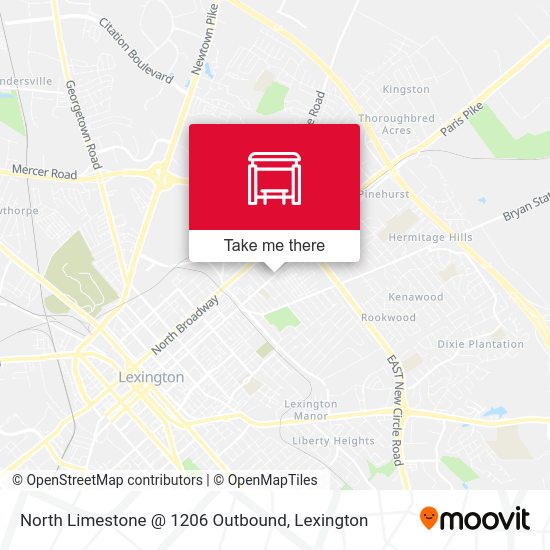 North Limestone @ 1206 Outbound map