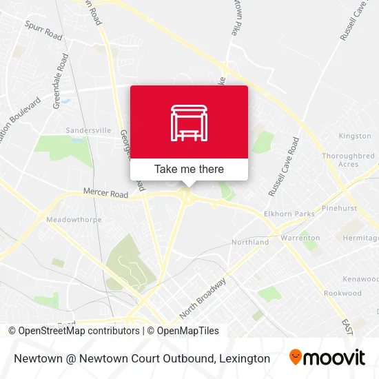 Newtown @ Newtown Court Outbound map
