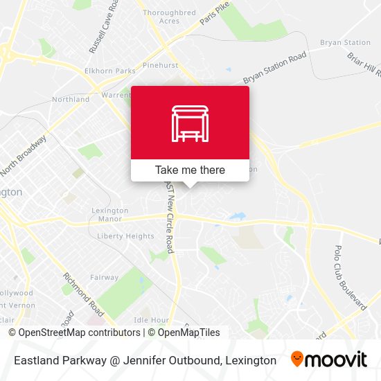 Mapa de Eastland Parkway @ Jennifer Outbound