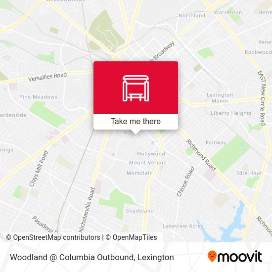 Woodland @ Columbia Outbound map