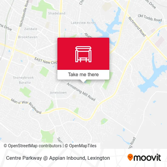Mapa de Centre Parkway @ Appian Inbound