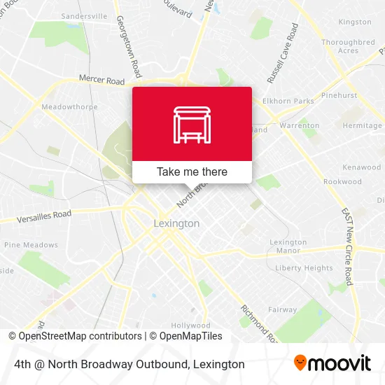 Mapa de 4th @ North Broadway Outbound
