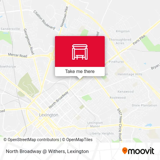 Mapa de North Broadway @ Withers