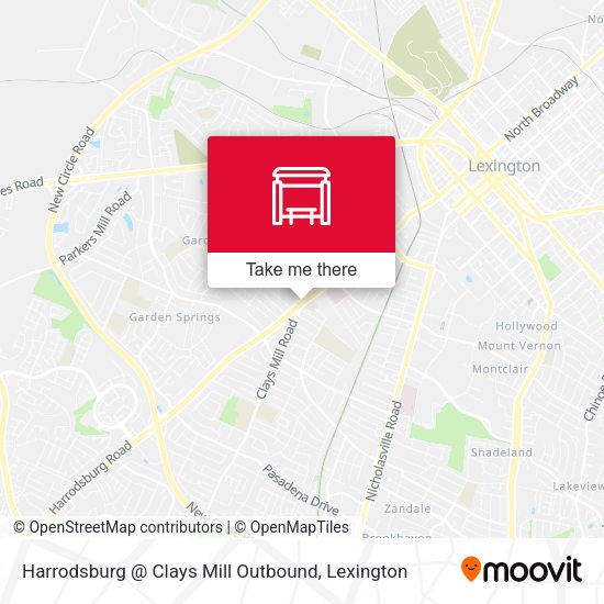 Mapa de Harrodsburg @ Clays Mill Outbound