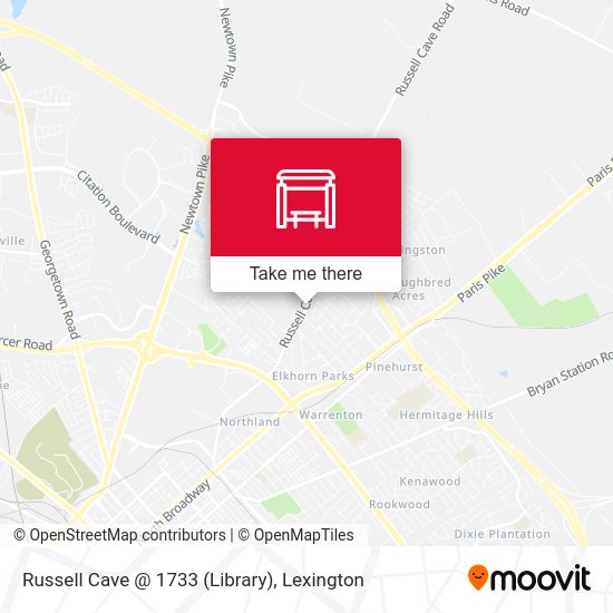 Russell Cave @ 1733 (Library) map