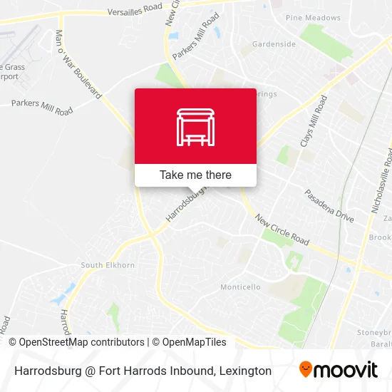 Mapa de Harrodsburg @ Fort Harrods Inbound