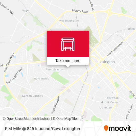 Mapa de Red Mile @ 845 Inbound/Ccw