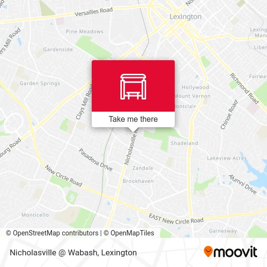 Mapa de Nicholasville @ Wabash