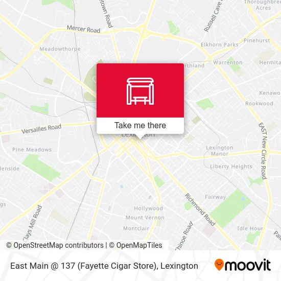 Mapa de East Main @ 137 (Fayette Cigar Store)