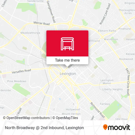 Mapa de North Broadway @ 2nd Inbound
