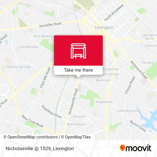 Nicholasville @ 1529 map