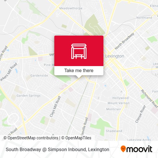 South Broadway @ Simpson Inbound map
