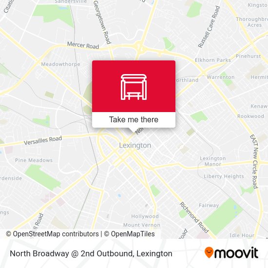 Mapa de North Broadway @ 2nd Outbound