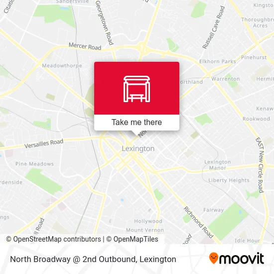 Mapa de North Broadway @ 2nd Outbound