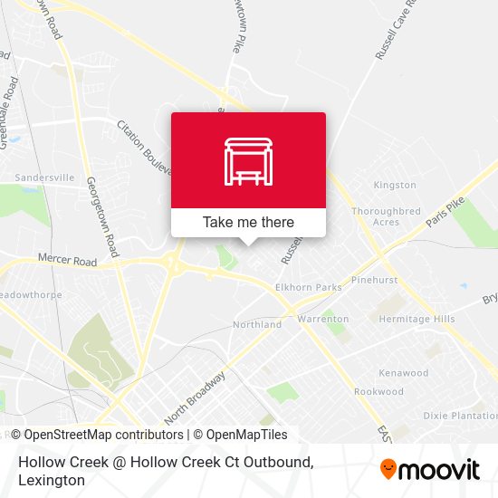 Hollow Creek @ Hollow Creek Ct Outbound map