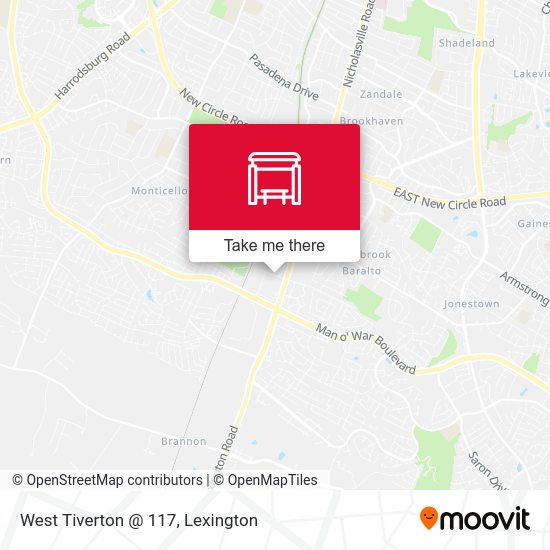 West Tiverton @ 117 map