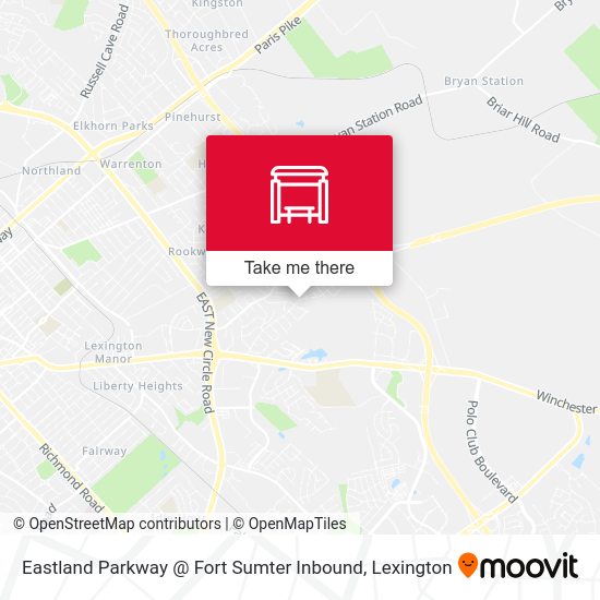 Eastland Parkway @ Fort Sumter Inbound map