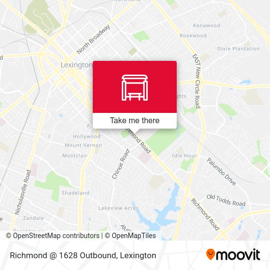 Richmond @ 1628 Outbound map
