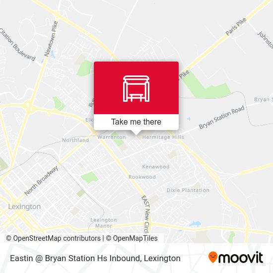 Eastin @ Bryan Station Hs Inbound map