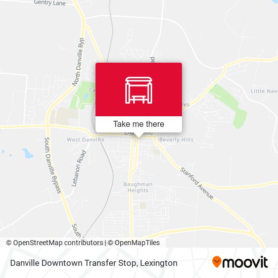 Danville Downtown Transfer Stop map