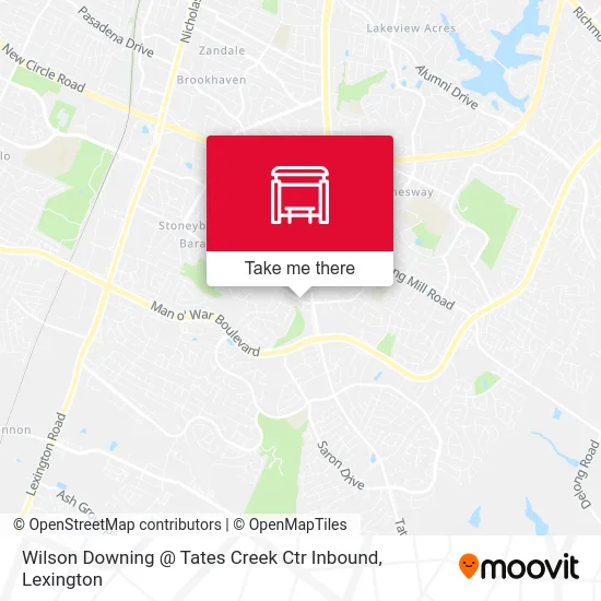 Mapa de Wilson Downing @ Tates Creek Ctr Inbound