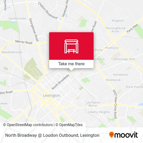 Mapa de North Broadway @ Loudon Outbound