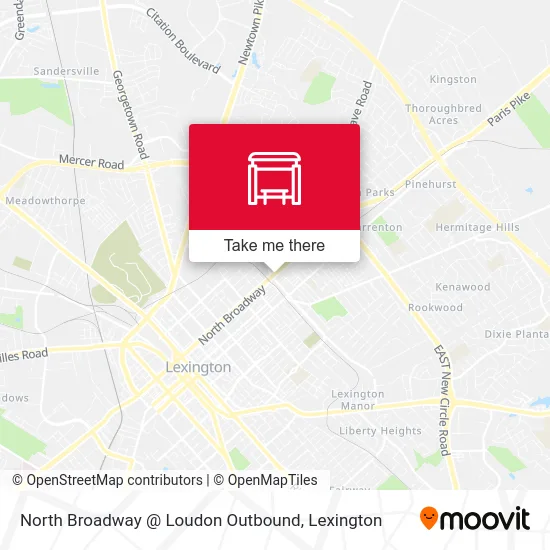 Mapa de North Broadway @ Loudon Outbound