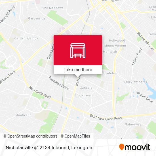 Mapa de Nicholasville @ 2134 Inbound