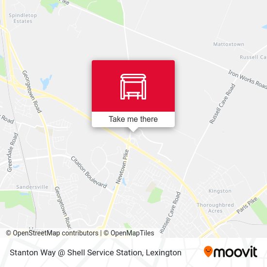 Stanton Way @ Shell Service Station map