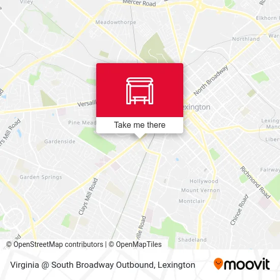 Mapa de Virginia @ South Broadway Outbound