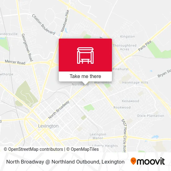 North Broadway @ Northland Outbound map