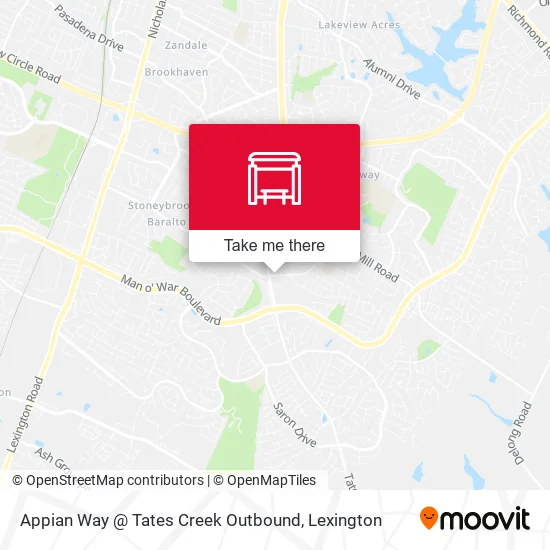 Mapa de Appian Way @ Tates Creek Outbound